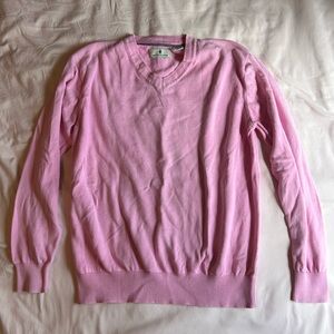 Southern Pines Pink V-Neck Sweater – Size M